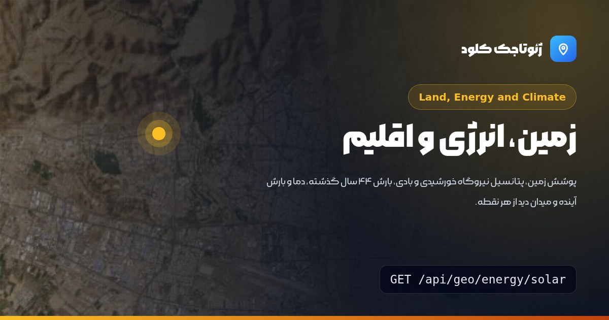 پوشش زمین، انرژی خورشیدی و بادی، سابقه بارش، تغییر اقلیم و میدان دید